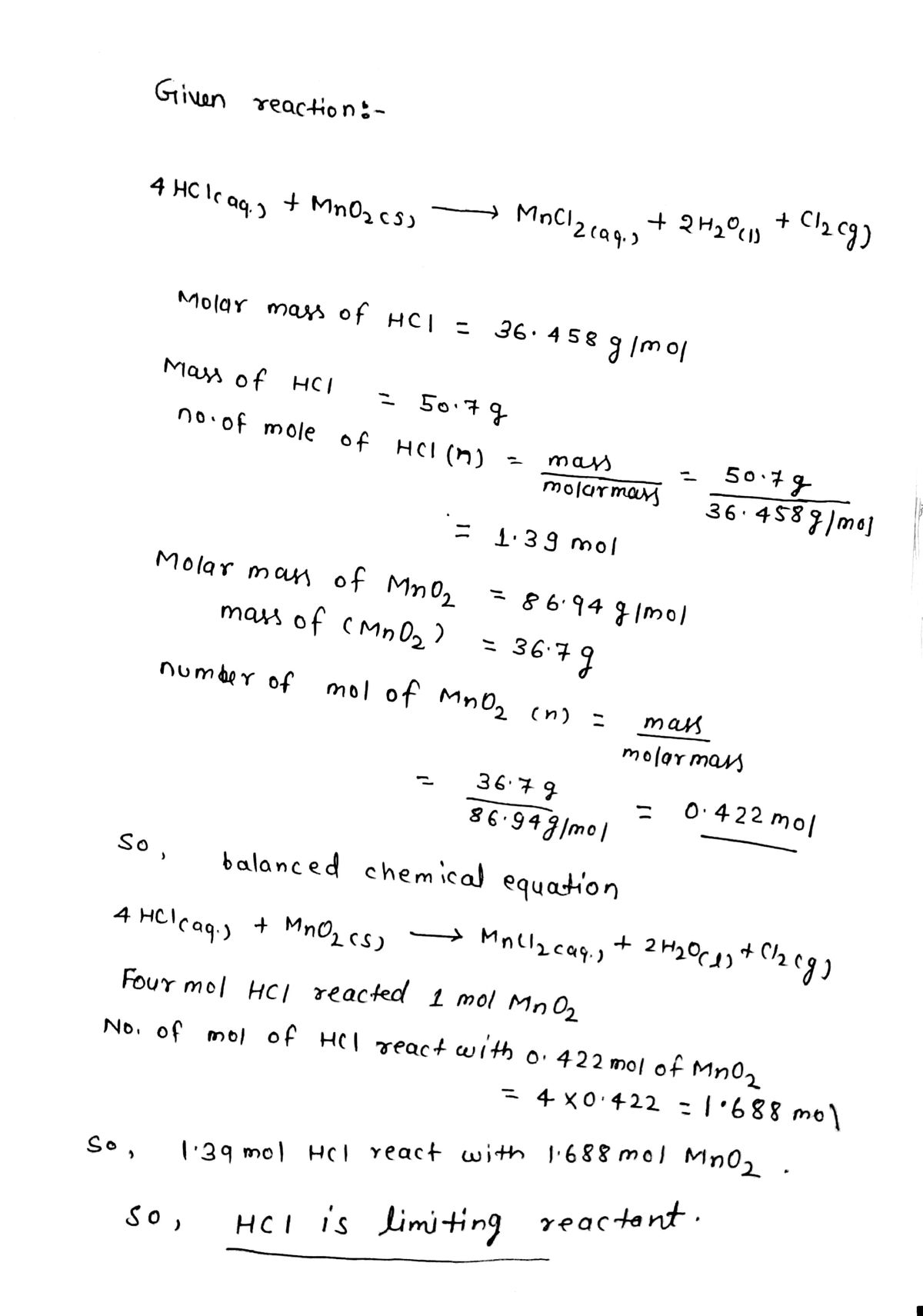 Chemistry homework question answer, step 1, image 1